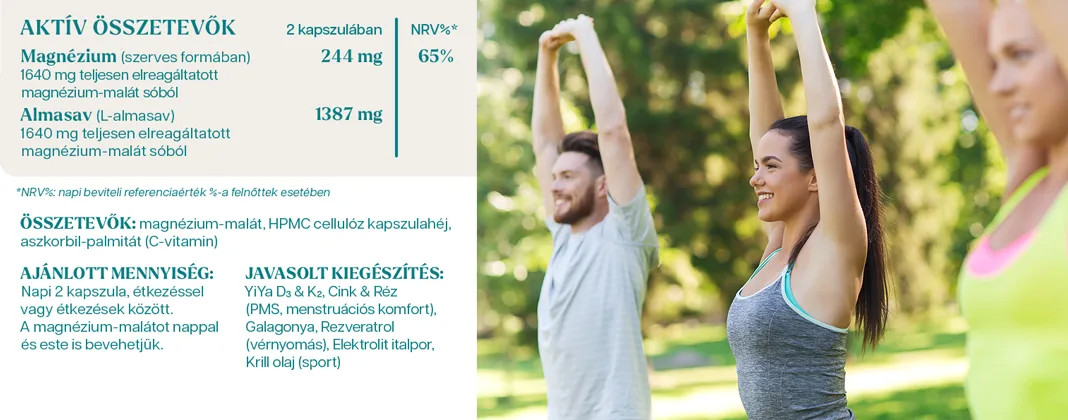 YiYa Malat de Magneziu, 75 capsule