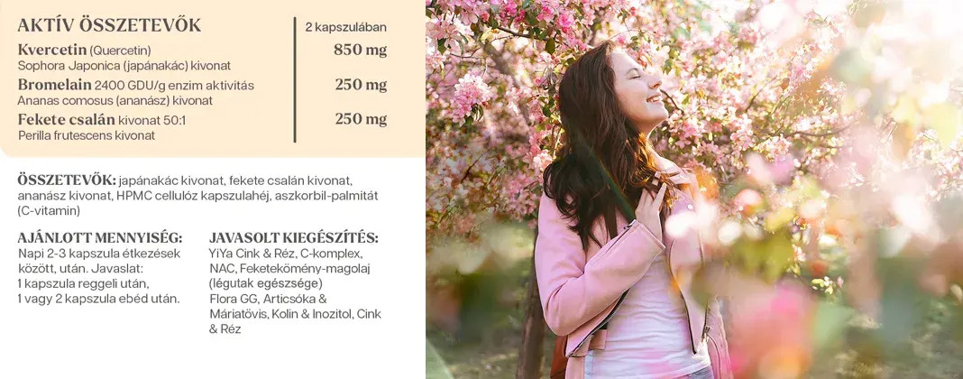 YiYa Complex Quercetină & Bromelaină, 75 capsule