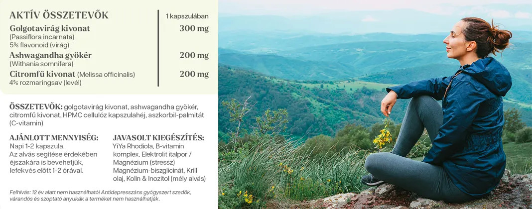 YiYa Complex cu Floarea Pasiunii & Ashwagandha, 60 capsule