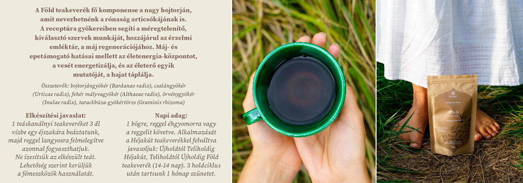 Ceaiul Pământ 80 g, 30 portii– amestec detoxifiant pentru sănătatea ficatului  colonului  rinichilor și părului.