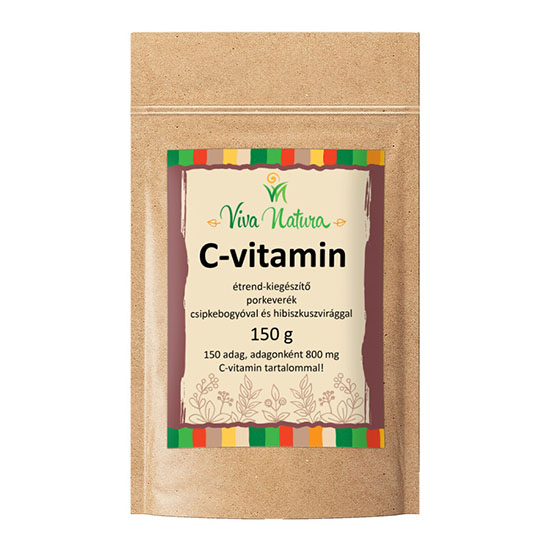 Pudra de vitamina C cu macese si hibiscus (150 g)