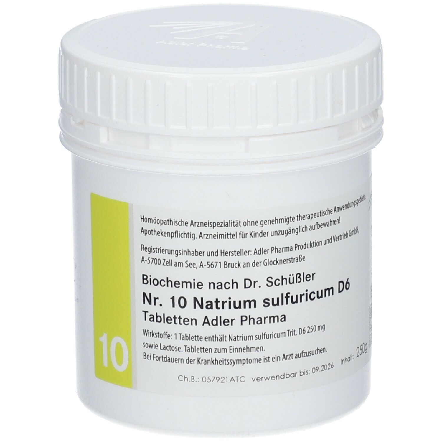 400 CPR. - NR.10 NATRIUM SULFURICUM 