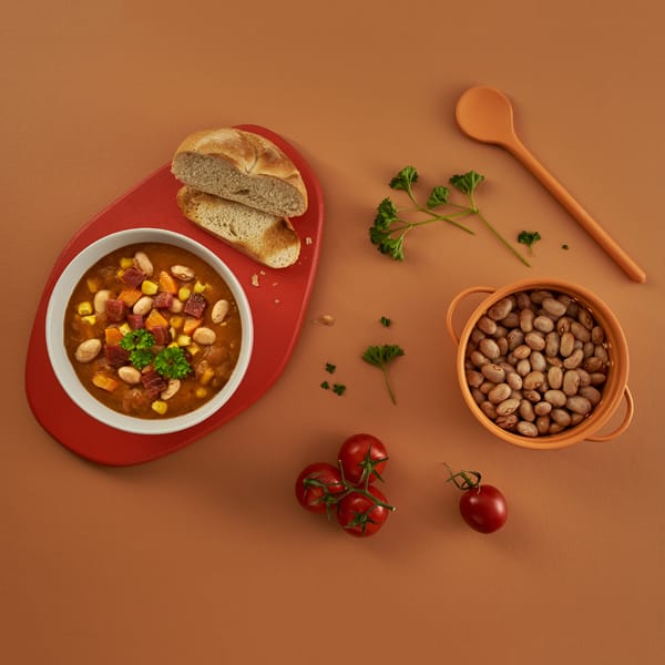 Tocana de fasole cu cotlet afumat - 350 g