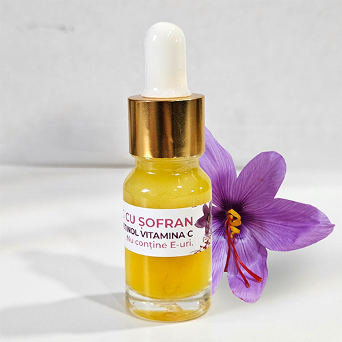 Ser Anti-Îmbătrânire cu Șofran – Serum facial cu efect revigorant și anti-rid 10ml