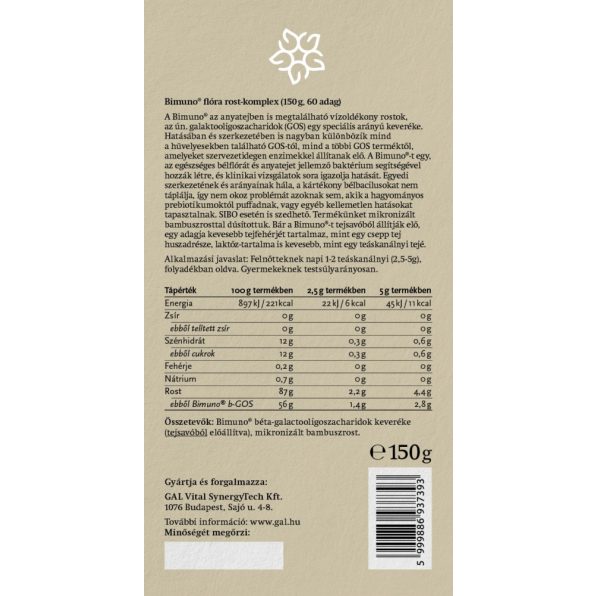 GAL Bimuno® Flora Complex de fibre prebiotice  - 150 g