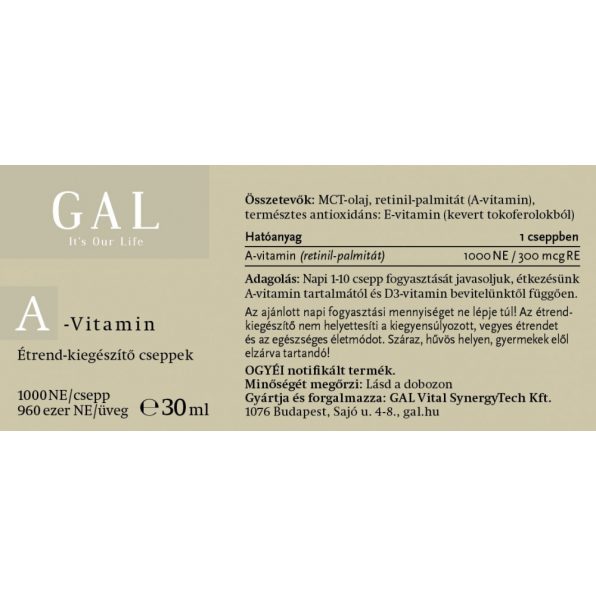 GAL vitamina-A 30ml